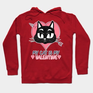 My Cat is my Valentine Hoodie